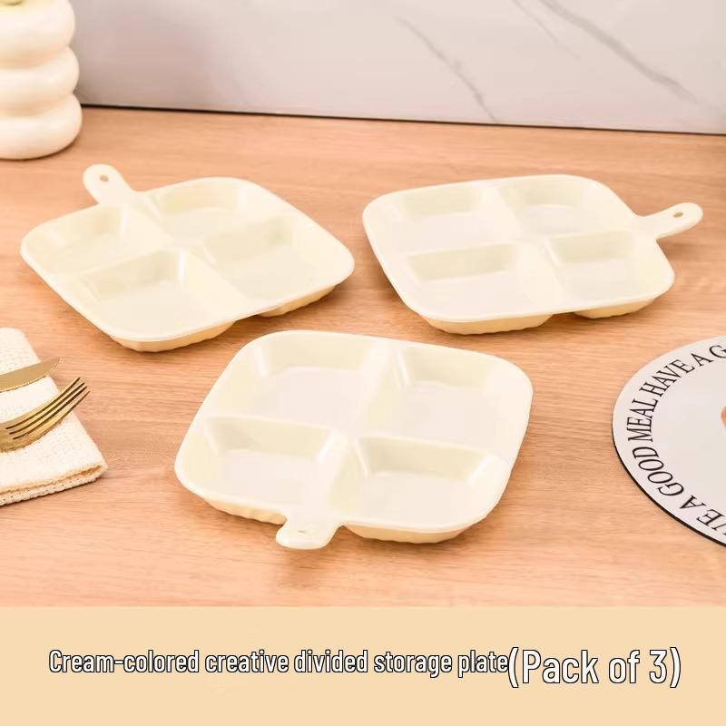 Multifunctional Divided Plate for Side Dishes, Hot Pot, and Condiments