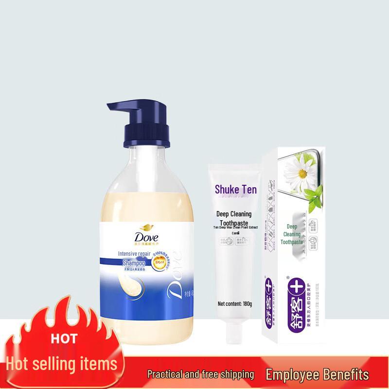 Dove Intensive Nourishing Shampoo & Suke Deep Clean Toothpaste Set