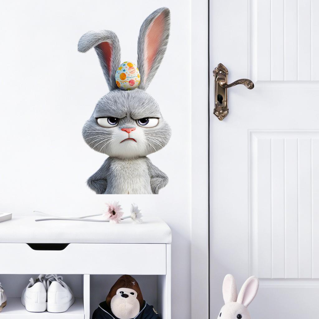 Cartoon Easter Wall Stickers Kids Bedroom Living Room Home Decoration