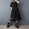 Short Sleeve Plus Size Vintage New In Dresses for Women Casual Loose Long Summer Dress
