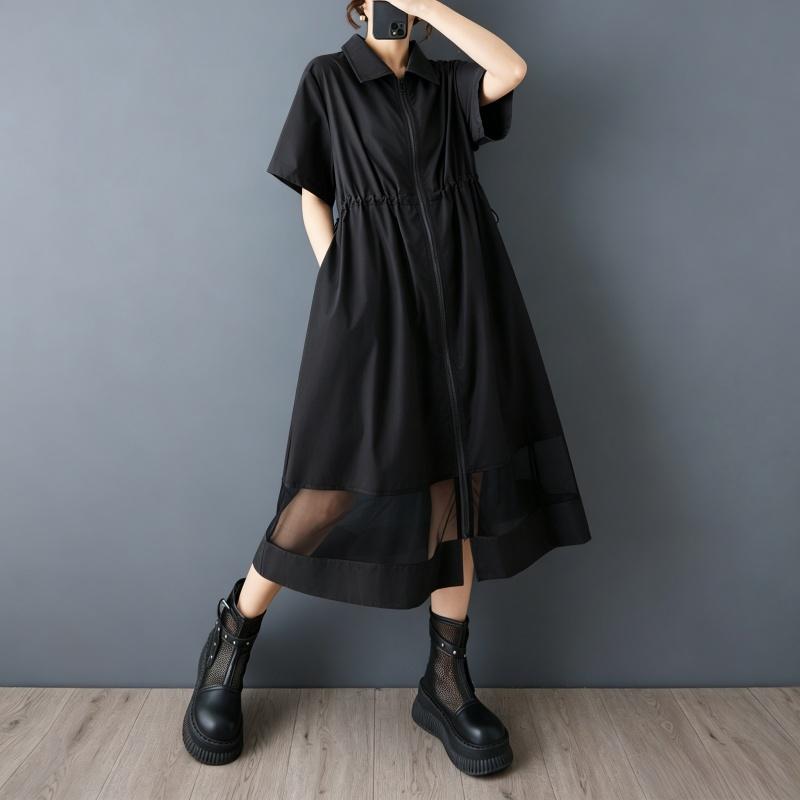 Short Sleeve Plus Size Vintage New In Dresses for Women Casual Loose Long Summer Dress