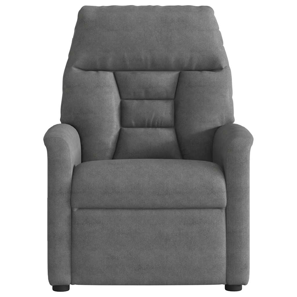 Recliner Chair with Electric Lift Assistance Dark Grey Microfiber Fabric