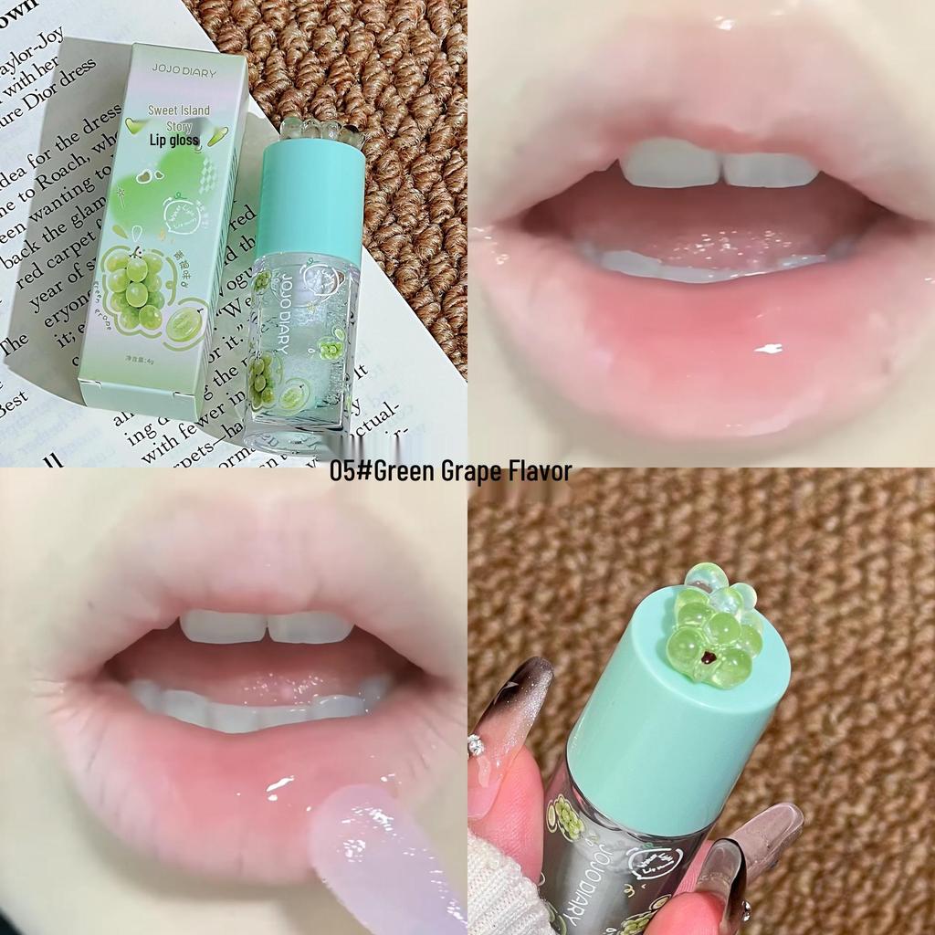 JOJO DIARY Sweet Island Hydrating Lip Gloss: Nourishes, Repairs Lips, Prevents Dryness, Reduces Lines, and Plumps.
