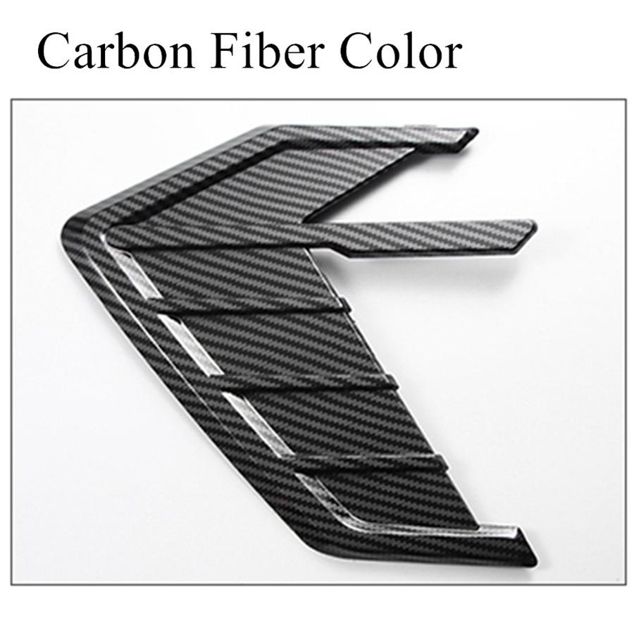 Universal Glossy Carbon Fiber Look Car Side Fender Air Vent Intake Trim Sticker