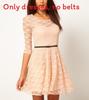 Elegant Lace Dress With Long Sleeves And Round Neck For Casual Spring Summer Wear