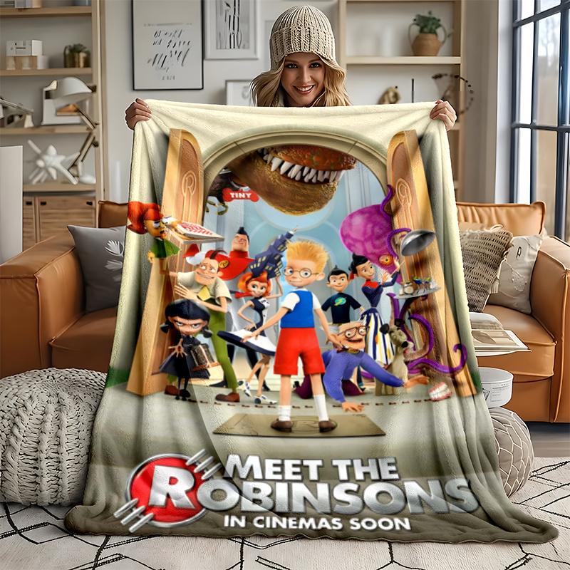Meet the Robinsons Ultra Soft Flannel Throw Blanket Warm Cozy Blanket for Bed Couch or outdoor best gift