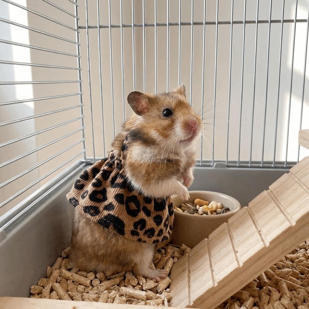 Breathable Hamster Leopard Print Skirt Soft Wear Resistant Pet Princess Dress Decorative Small Animal Costume Four Seasons Wear