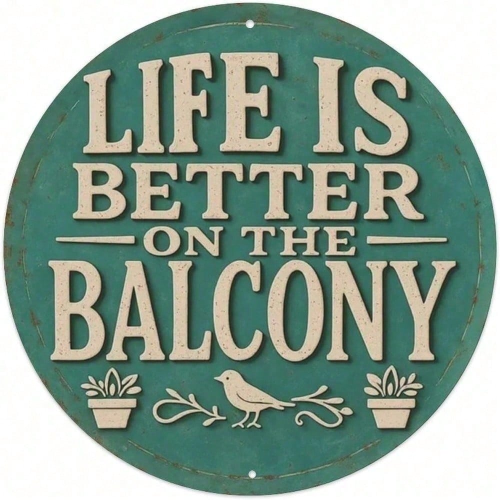 

Vintage 8 Inch Round Metal Tin Sign Retro Wall Decor for Home Bar Cafe різнокольоровий