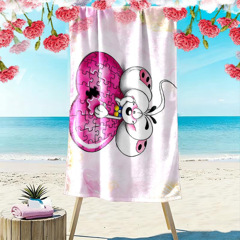Diddl Print Beach Towel, Large Soft Quick Dry Towel for Beach Camping Swimming