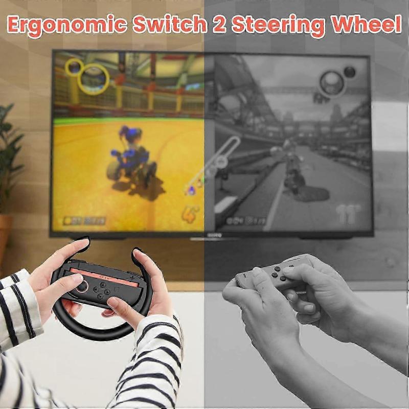 Switch Racing Wheel for JoyCon Controllers - Enhances Mario Kart Experience with Realistic Feel