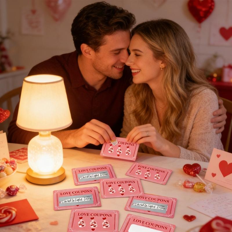 100pcs Handmade Sweet Note Reveal Cards Sentiment Pink Valentine's Day Scratch Cards With Concealed Phrases
