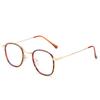0 -0.5 -1.0 To -6.0 Women Men Blue Light Blocking Oval Myopia Eyeglasses Finished Vintage Metal Minus Glasses With Prescription