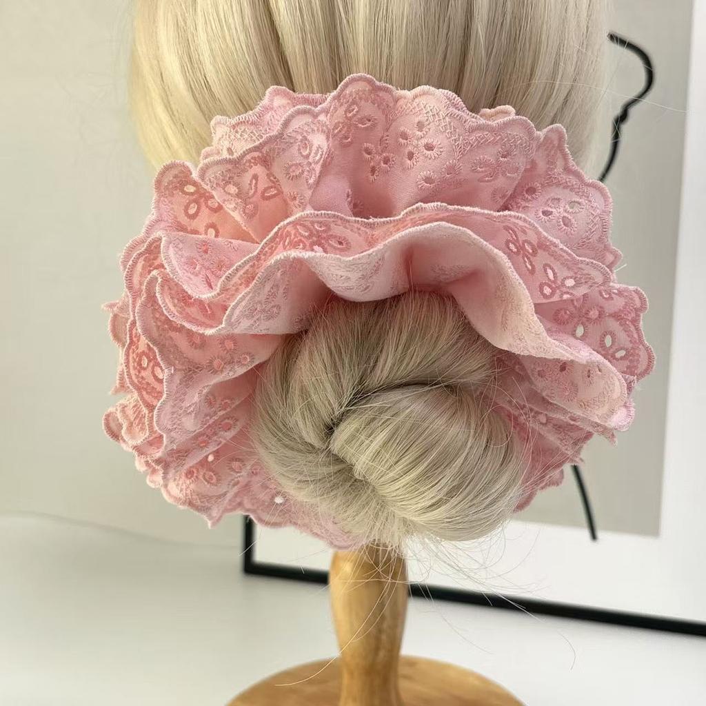 Lolita Lace Scrunchies Four Layer Ponytail Holder Hair Ties Elastic Hair Rope For Women Girls Hair Accessories