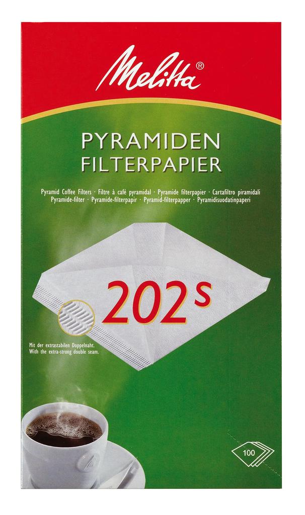 Melitta Pyramid Filter Paper 100 Sheets PA202S