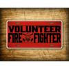Personalized Firefighter Metal Tin Sign Car Decor Classic Design