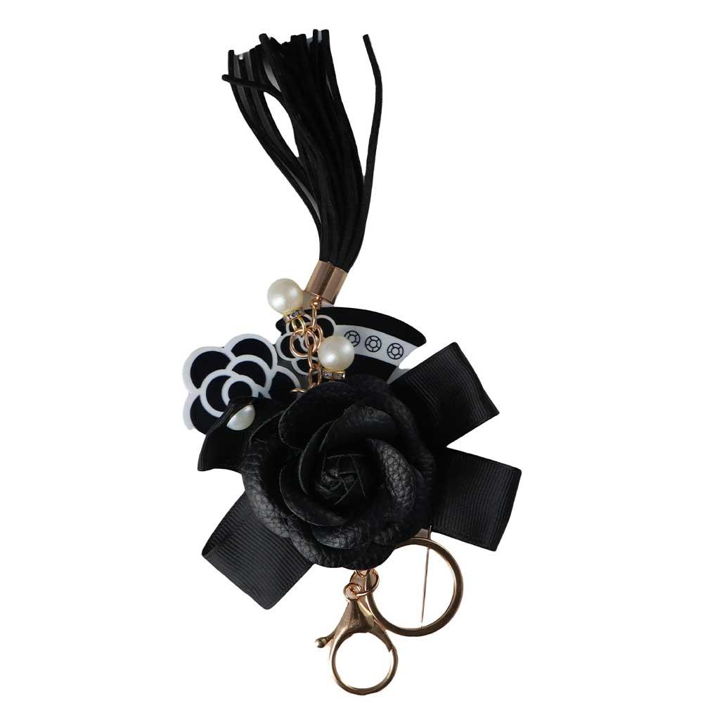 Element Hanger Bag Ornaments Car Key Ring Flower Keyring Camellia Key Chain Key Chain Bag Pendant