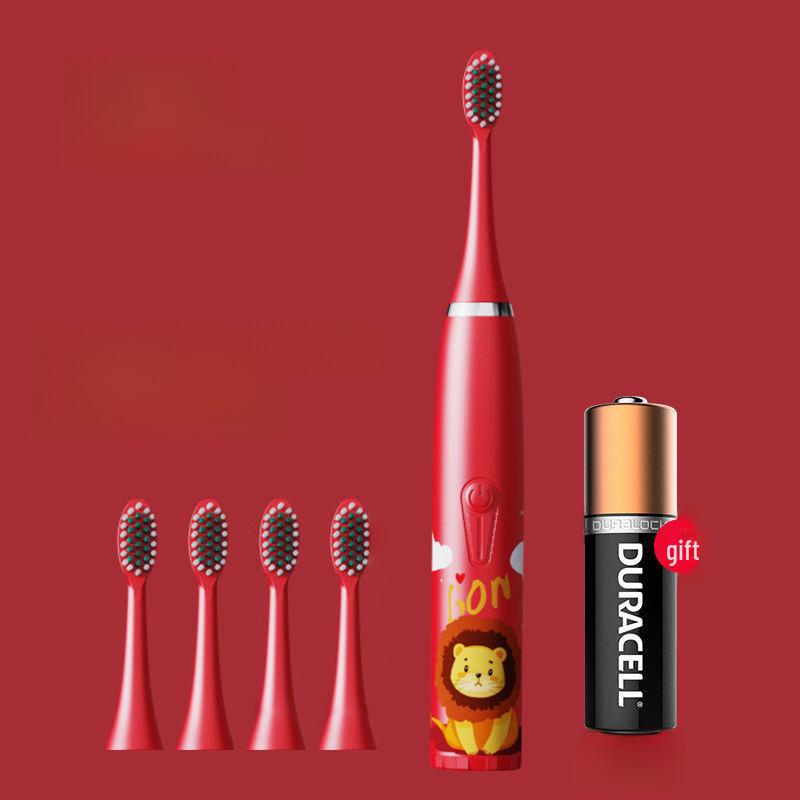 Waterproof Ultrasonic Kids' Electric Toothbrush - Cute Cartoon Design, Soft Bristles, IP7 Rated, Perfect Gift