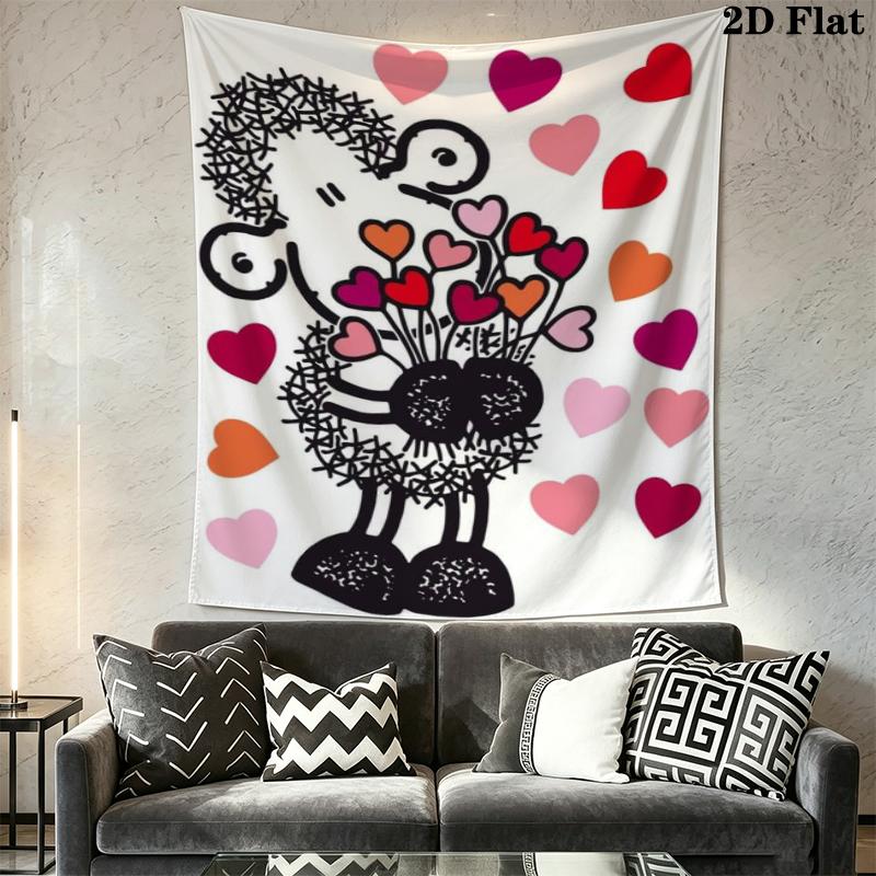 Sheepworld Wall Tapestry Aesthetic Wall Hanging Printed Fabric Blanket Decorative Tapestries for Bedroom Living Room Home Decor