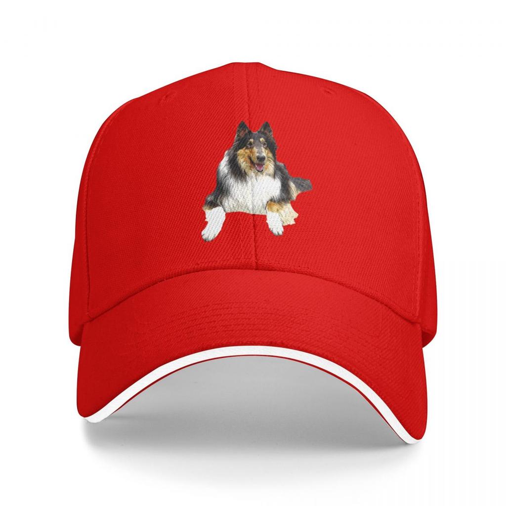 Rough Collie Tri Baseball Cap Summer Hat Sunhat Unisex Golf Wear Womens