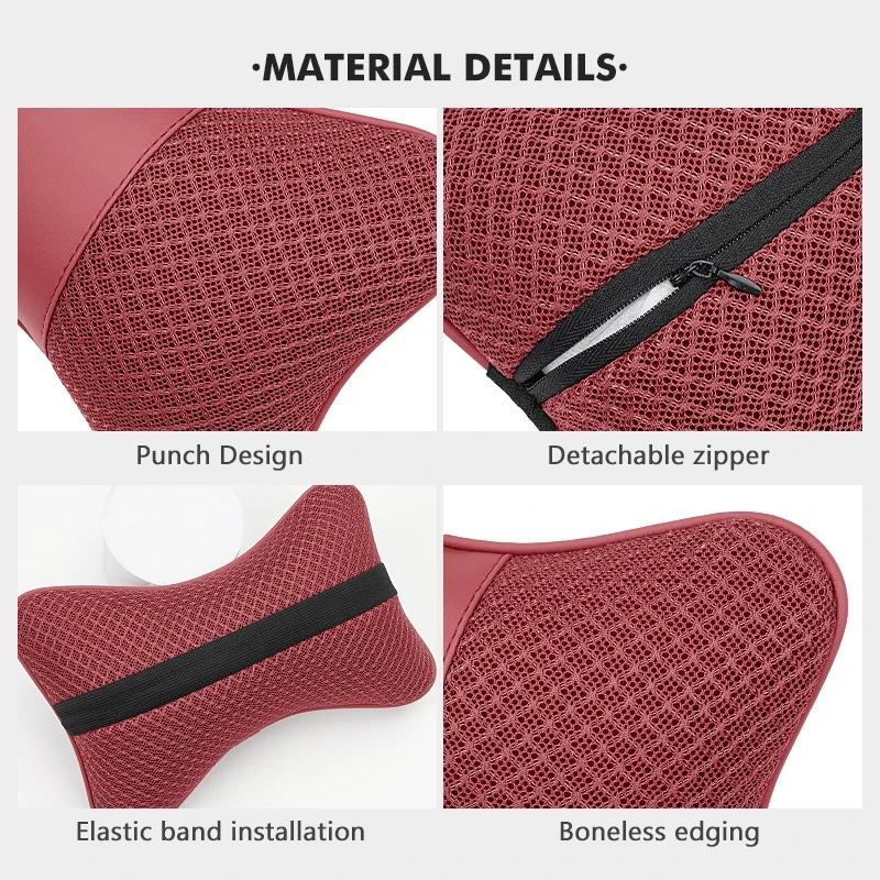 Memory Foam Car Seat Headrest Ice Silk Neck Pillow For Mercedes Benz AMG Models W203 W206 W220 W205 W211 W212 W201 W168 W169 GLC