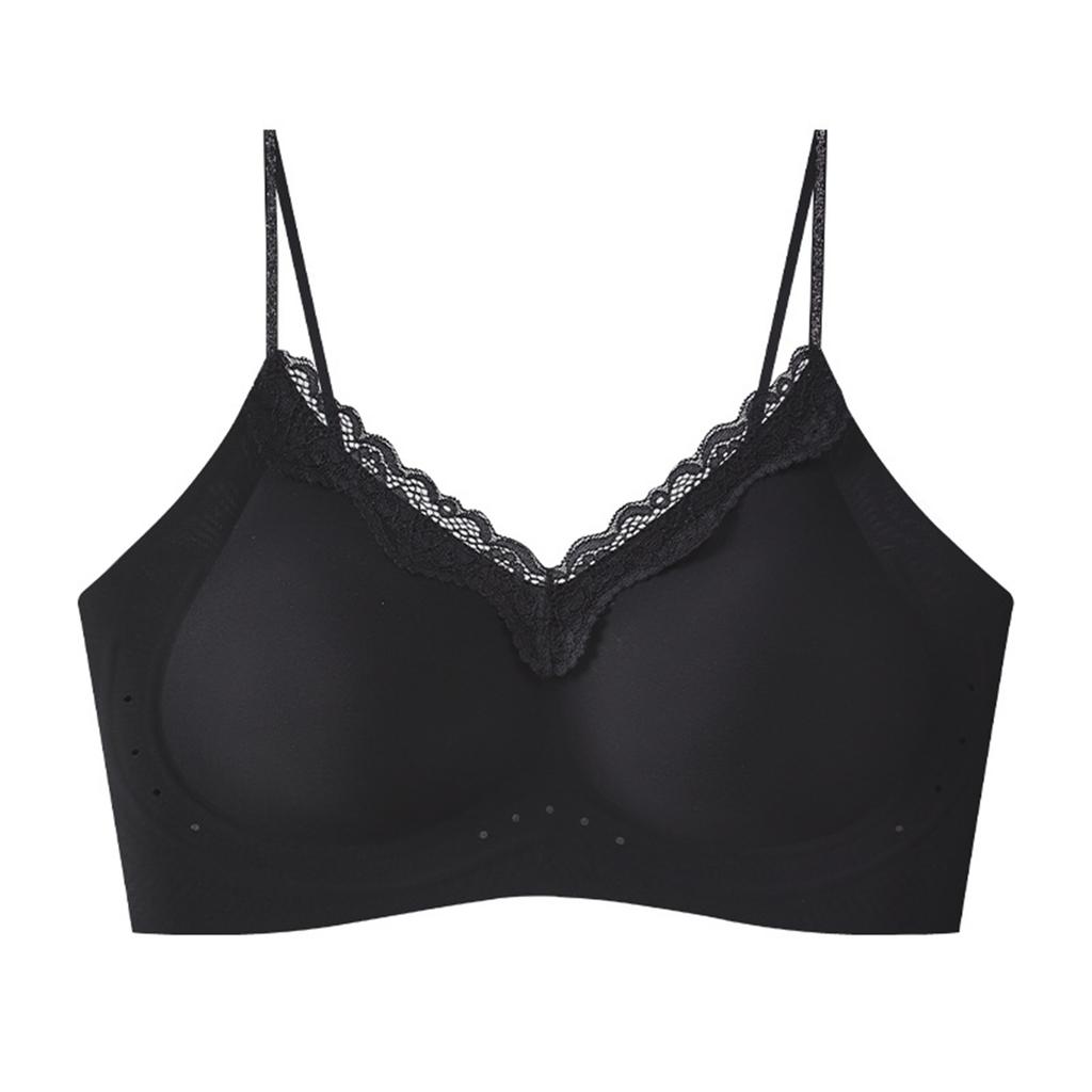 Women's Ultra-thin Jelly Underwear With Seamless Fine Sparkling Shoulder Straps, Comfortable And Cool Feeling, Beautiful Vest Bra