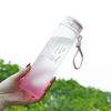 Sport Water Bottle 500Ml Outdoor Travel Leakproof Drinkware Sublimation Blank Gradient Frosted Glass Drink Bottle