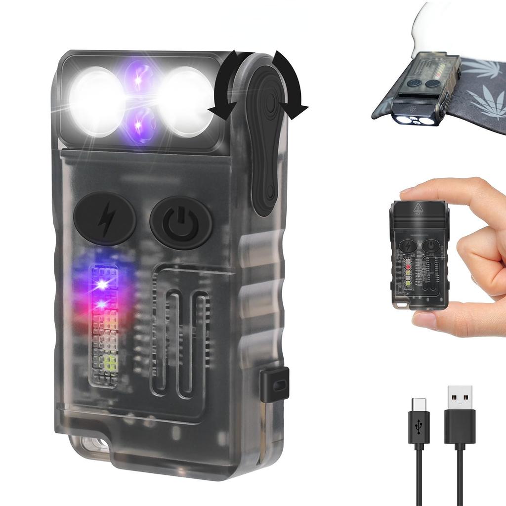 DAI NING Compact Rechargeable LED Powerful 1000 High Mini Handheld IP67 365nm Magnetic Suction Adjustable Lighting Pocket Perfect for and Power