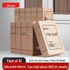 JD Zao A4 Kraft Paper File & Document Storage Boxes (10-Pack)