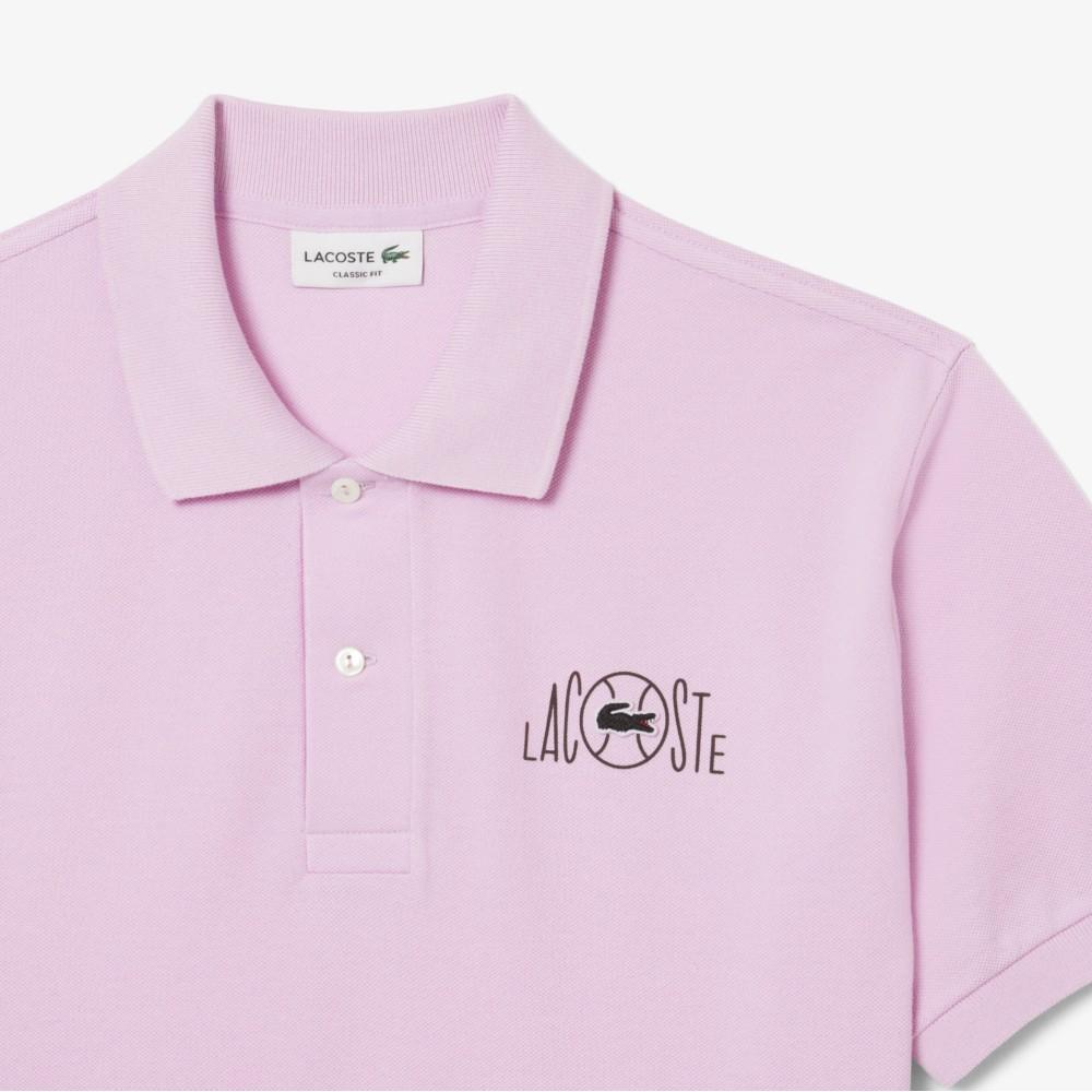 Lacoste Men's Lettering Ball Logo Short-Sleeve Polo Shirt PH2080-56GZ4H