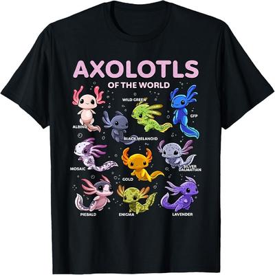 Axolotl Kawaii Axolotls of the World Axolotl Animals T-Shirt