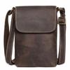 Men'S Genuine Leather Shoulder Small Backpack Crazy Horse Leather Simple Messenger Bag Cowhide Retro Mobile Phone Bag