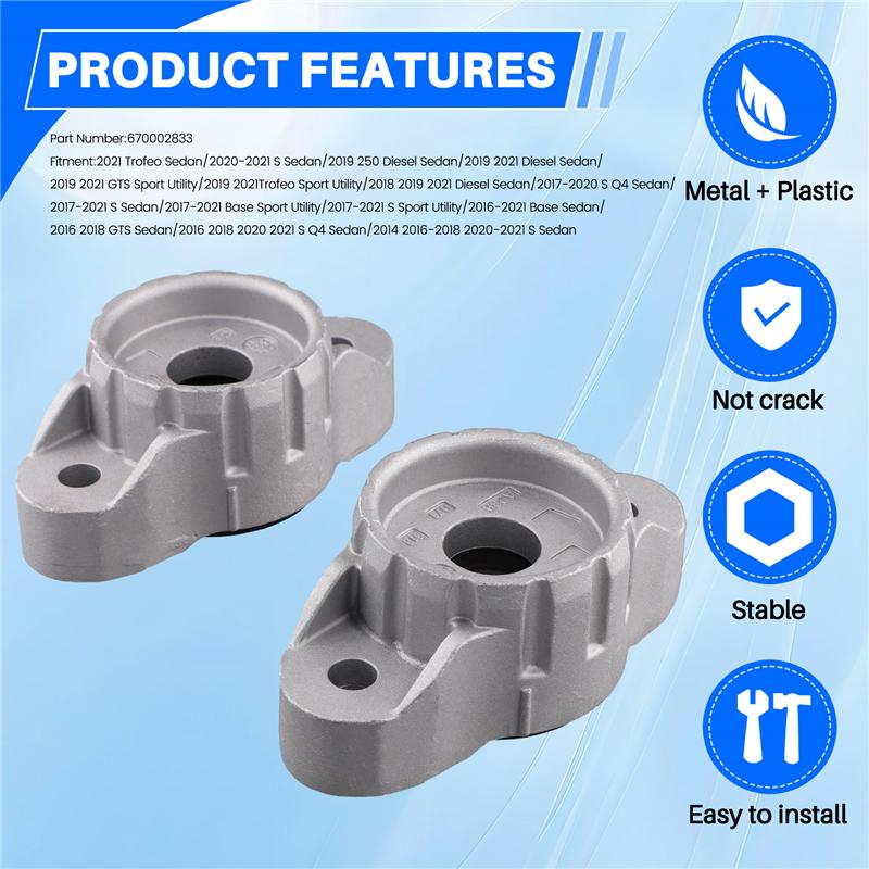 Powerful 670002833 Rear Suspension Strut Top Mounting For Maserati Quattroporte M156 M157 Rear Shock Absorber Top Adhesive