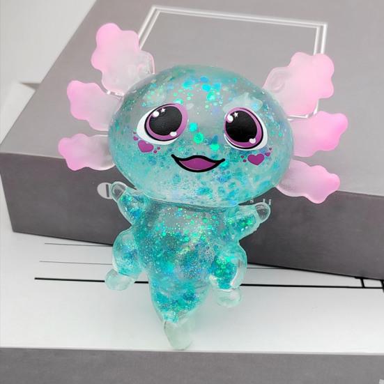 Przezroczysty Brokatowy Salamandra Gniotek Antystresowy Kreskówkowy Salamandrowaty Ściskowy Sensoryczny