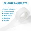 Invisible Tape,12 Rolls Tape Refills Bulk, Writable Tape 3/4 X 1000 Inches, Matte Transparent Tape for Dispenser, School Office Home Supplies for