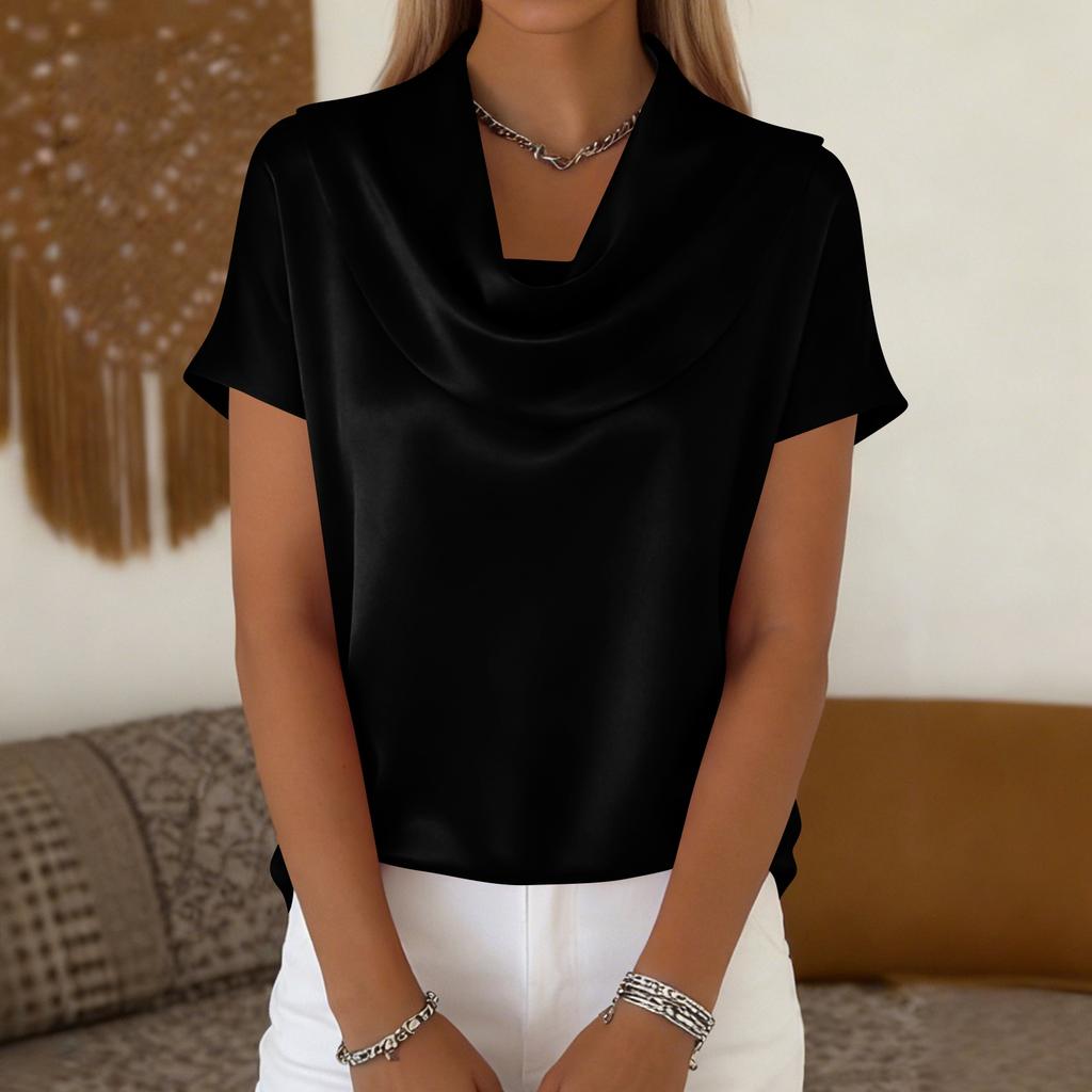 Women's Fashion Casual Color Casual Short-sleeved Top