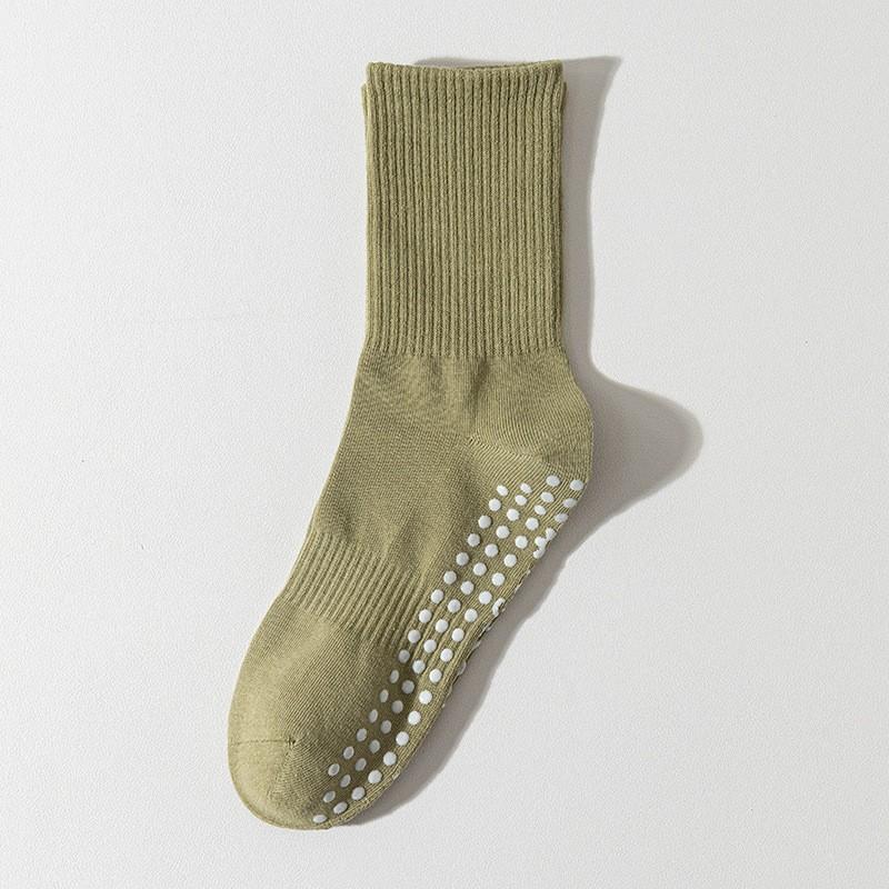 Yoga Socks Non-Slip Pure Cotton Boneless Tube Socks Pilates Indoor Fitness With Shark Pants Stockings