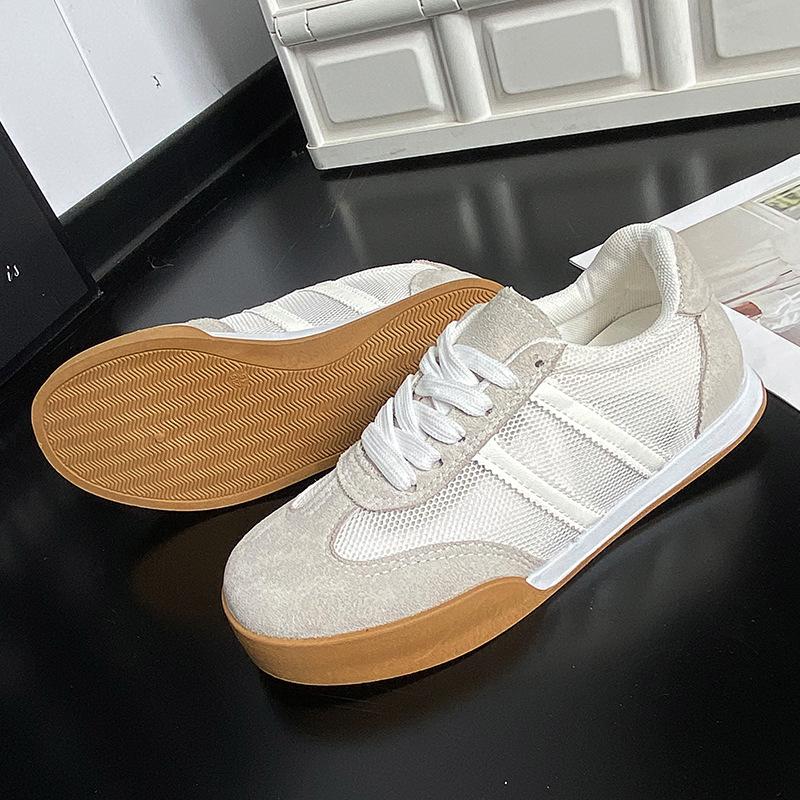 

Удобные немецкие тренировочные кроссовки женские 2025 лето и осень новые универсальные маленькие белые туфли модные туфли Форреста Гампа повседневные кеды 40