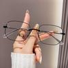 Business Frameless Reading Glasses for Women Men New Fashion Large Frame High-definition Anti Blue Light Presbyopia Eyeglasses