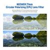 NEEWER 77mm PL Circular Polarizing HD Optical Polarizing Enhances Eliminates Reduces Lens Filter Filter, Glass, 30-Layer Nano-Coated Film, Contrast,