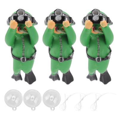 Mažas naras Akvariumo dekoracija Mielas dervos figūrėlė Reguliuojamo ilgio lynas Plaukiojantis akvariumo ornamentas