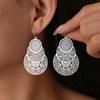 Hollow Round Flower Ear Hook Unique High-end Fashion Earrings