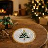 Dekoratives Untersetzer-Herstellungsset Weihnachten Mosaik DIY-Set, Festliches Kunst-Nikolaus-Kranz-Thema Starter-Set Schneemann-Muster, Fliesen-Basteln für Erwachsene, Handgemacht