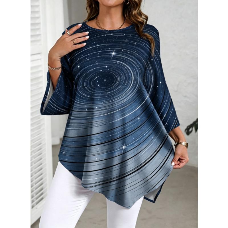 Plus Size Women's Printed Top / Casual Elegant Ladies Top