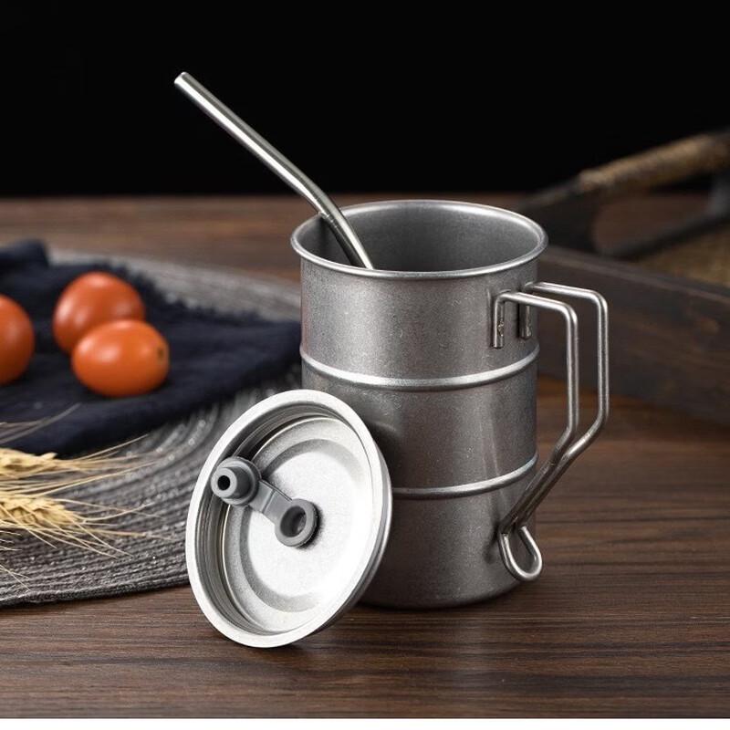 SHANGQI 304 Stainless Steel Vintage Industrial Mug Set