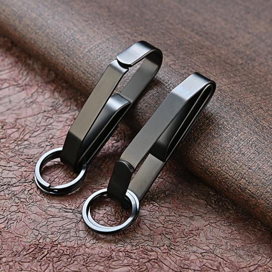 Waist Hanging Buckle Heavy Duty Universal Anti Lost Stainless Steel Keyring Security Clip