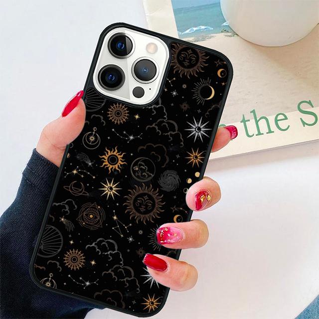 Vintage moon sun stars celestial Cover For iPhone 17 Air 15 16 14 13 12 Pro Max 11 Pro Max Plus Phone Case Coque