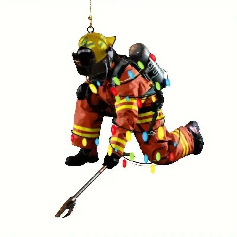 

Stylish Acrylic Firefighter Keychain Pendant For Car Decoration Minimalist Design 1