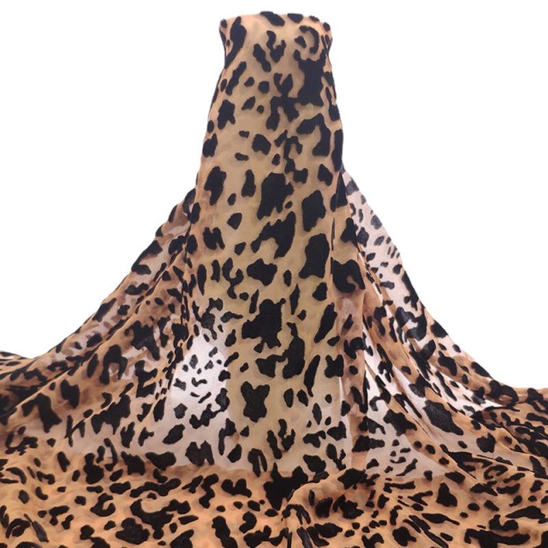 Afrikanische Jacquard-Samtstoffe für Damenkleider, Leopard-Burnout-Samtbrokatstoff, 50 cm * 114 cm