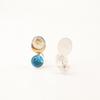 Schweizer Blautopas Edelstein 925 Sterling Silber Schmuck Stern & Mond Ohrstecker 0,8" Geschenk EE-141-14