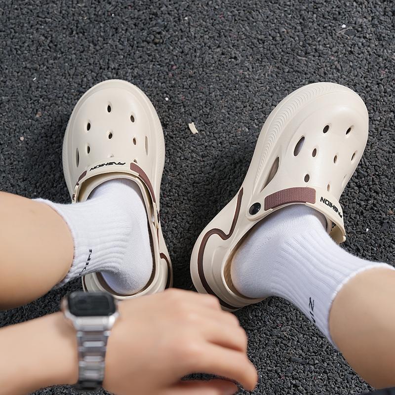 Men EVA Closed Toe Clogs Lightweight Summer Garden Shoes Dormitory Campus Footwear Rainy Day Daily Wear Lightweight Comfortable